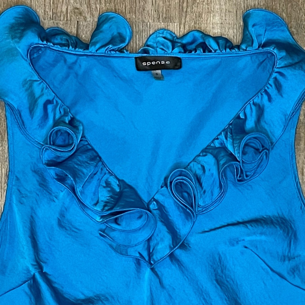 Satin Spense Sleeveless Blouse